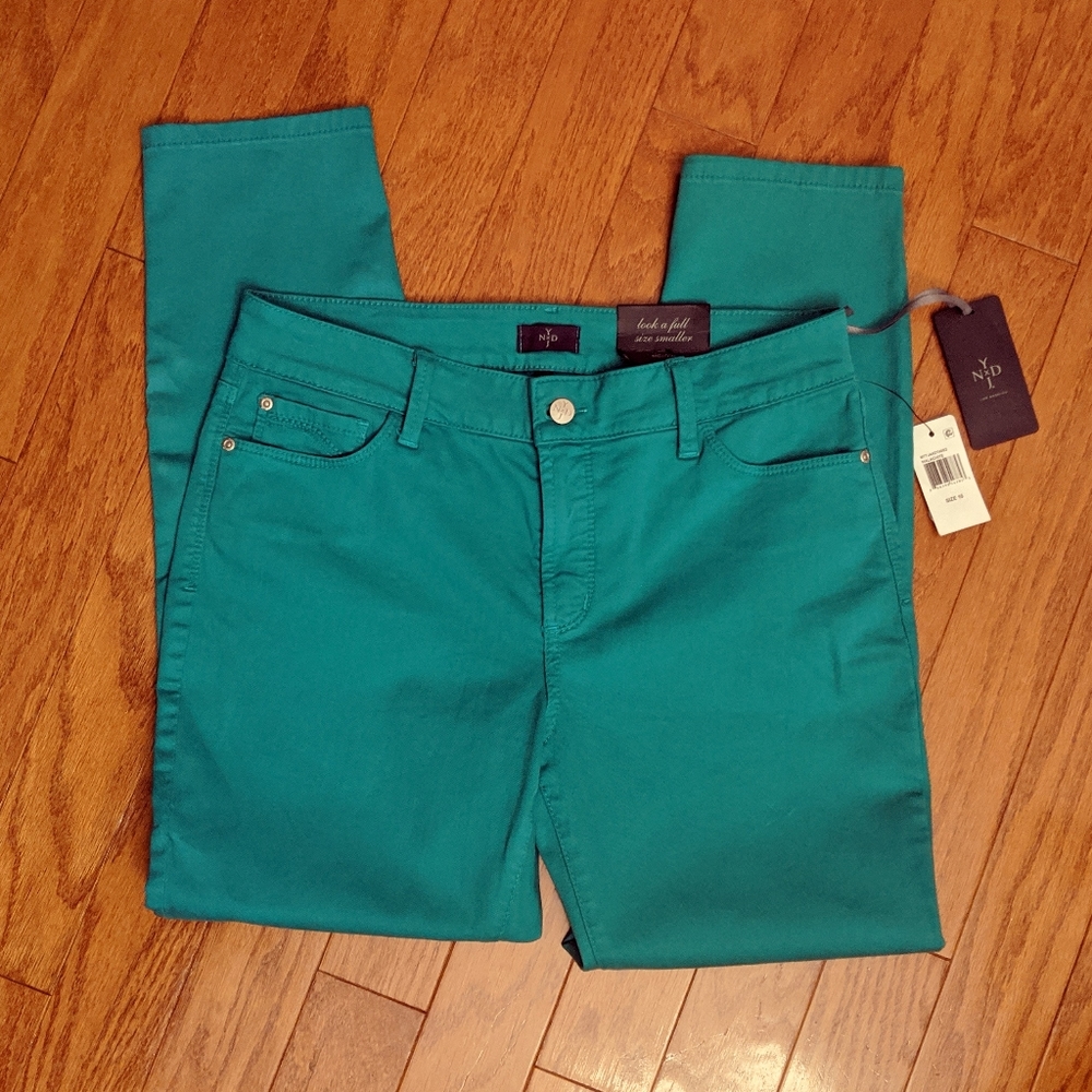 NYDJ green ankle jeans NWT 10